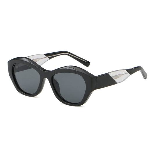 Ayelah AZ8824 Acetate Sculptural Cat-Eye Sunglasses