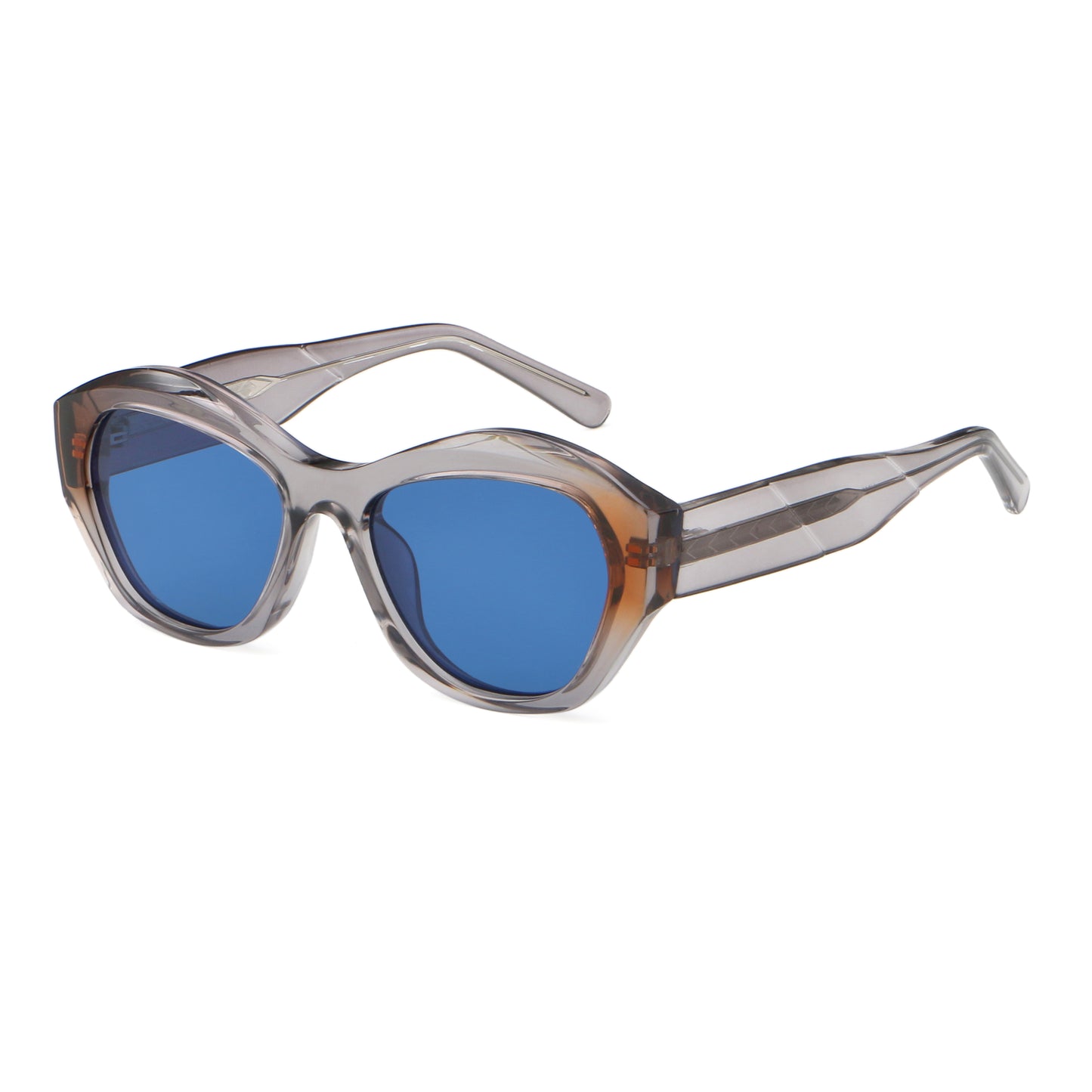 Ayelah AZ8824 Acetate Sculptural Cat-Eye Sunglasses