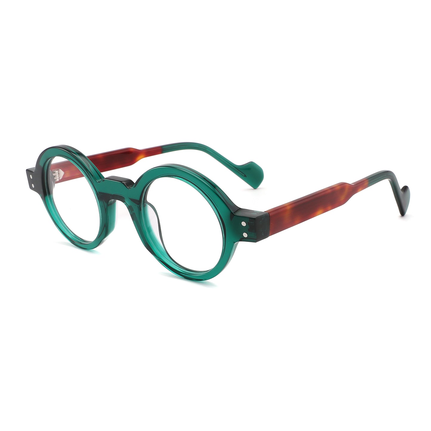 G2402 Retro Chic Round Acetate Eyeglasses